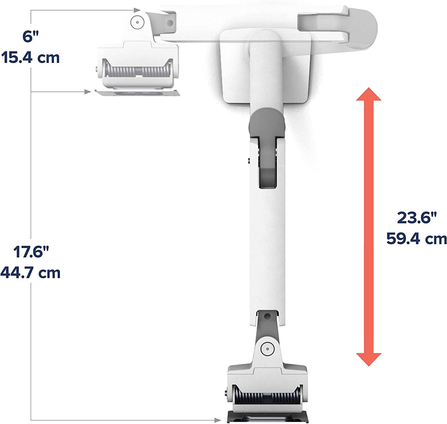 – HX HD Premium Heavy Duty Monitor Arm, Single Monitor Desk Mount – for 1000R Curved Ultrawide Monitors up to 49 Inches, 28 to 42 Lbs, VESA 75X75Mm or 100X100Mm – HD Pivot, White