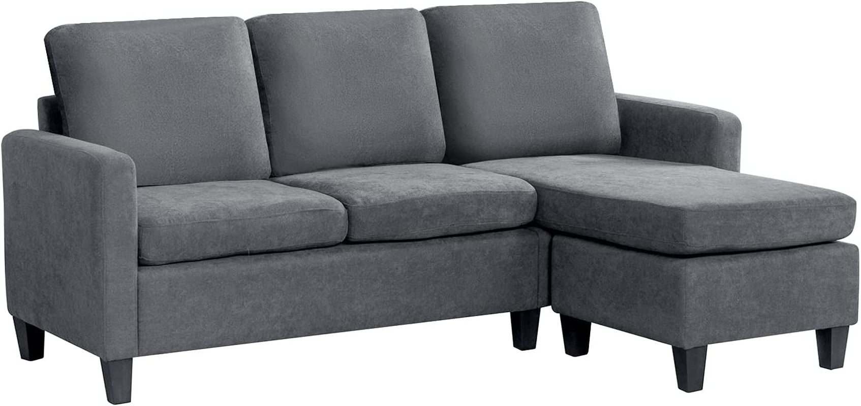 Sofa Sectional Sofa Furniture Set Futon Sofa Modern Convertible L-Shaped Couches Sofa Set Fabric Sofa Corner Sofa with Upholstered Contemporary for Living Room (Grey)