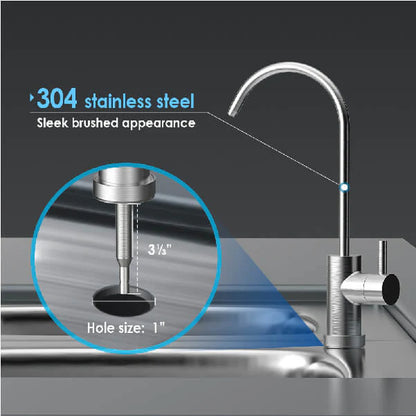 Undersink Water Filtration System with Dedicated Faucet