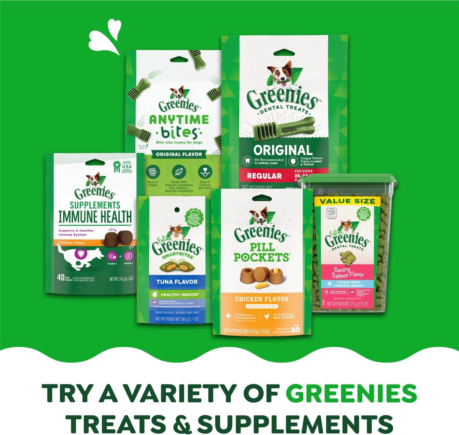 Original Large Natural Dog Dental Care Chews Oral Health Dog Treats, 6 Oz. Pack (4 Treats)